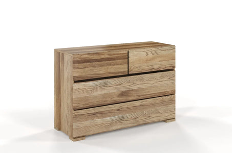 SANDEMO Oak 4 Drawer Chest 120CM (2+2)