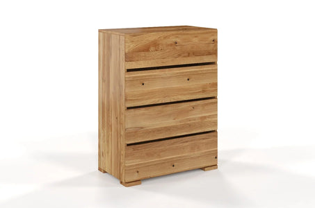 SANDEMO Oak 4 Drawer Chest 80CM