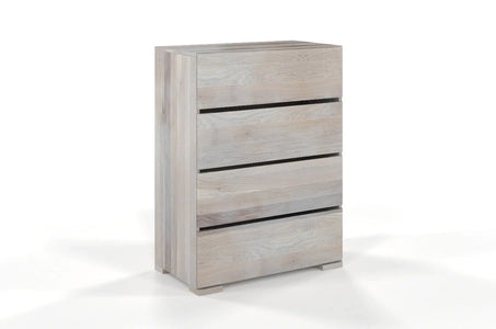 SANDEMO Oak 4 Drawer Chest 80CM