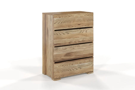 SANDEMO Oak 4 Drawer Chest 80CM