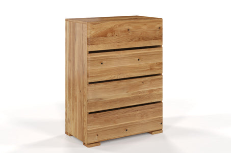 SANDEMO Oak 4 Drawer Chest 80CM