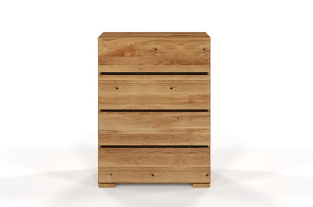 SANDEMO Oak 4 Drawer Chest 80CM