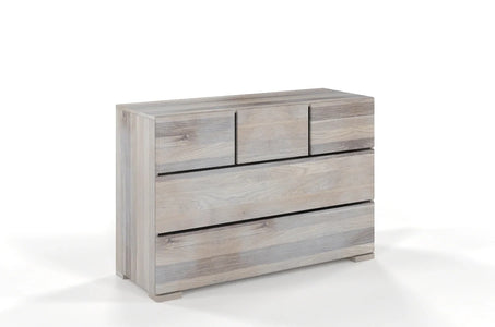 SANDEMO Oak 5 Drawer Chest 120CM (3+2)