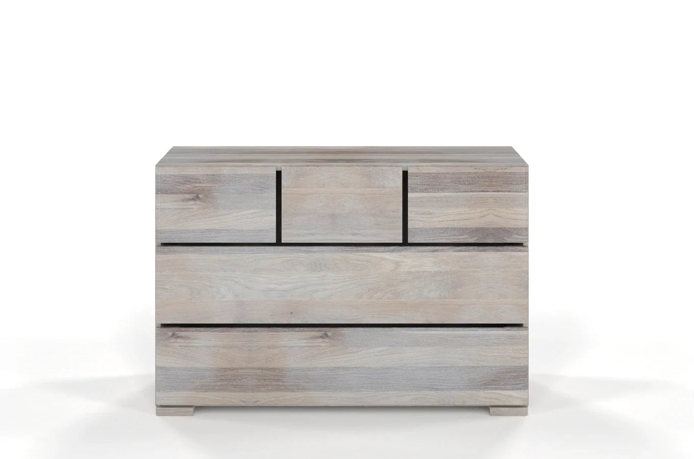 SANDEMO Oak 5 Drawer Chest 120CM (3+2)