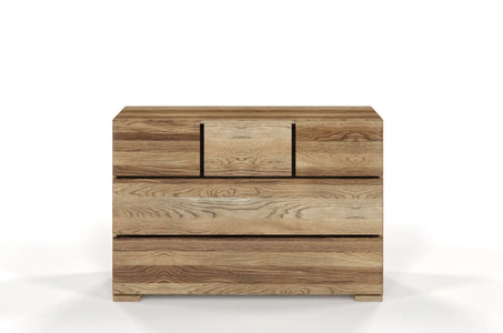 SANDEMO Oak 5 Drawer Chest 120CM (3+2)