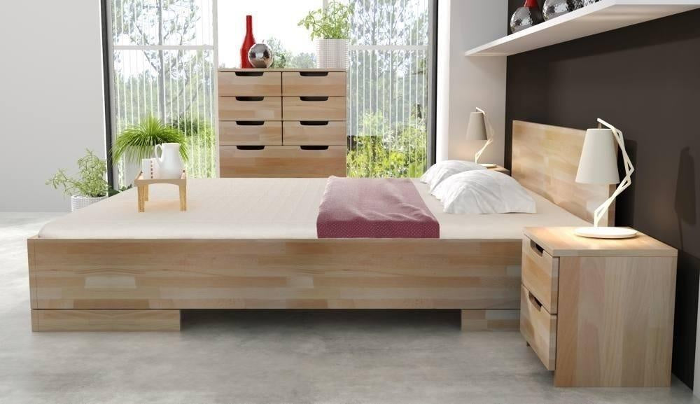 SPECTRUM Beech Maxi 220CM Long Bed with Storage