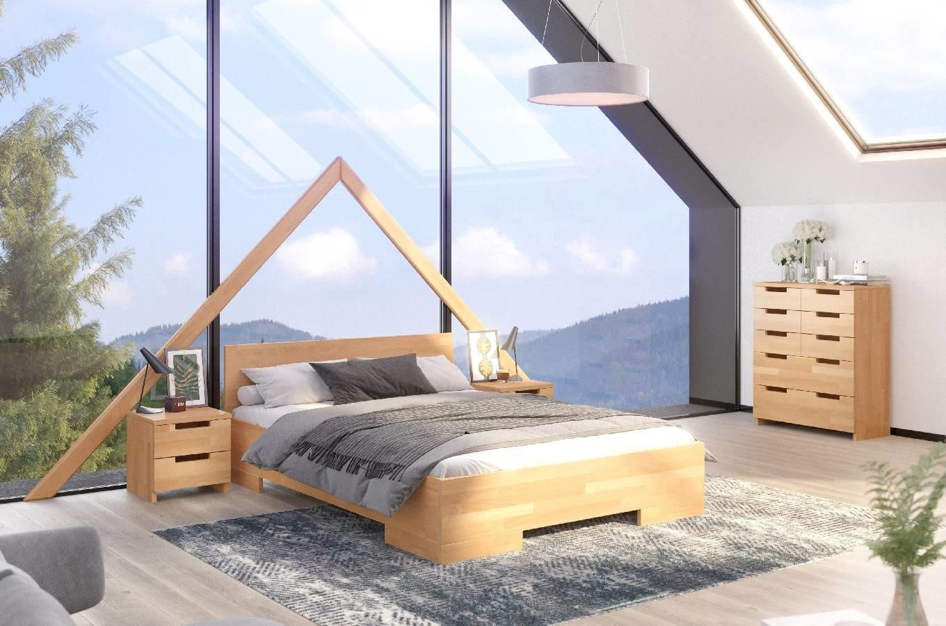 SPECTRUM Beech Maxi 220CM Long Bed with Storage