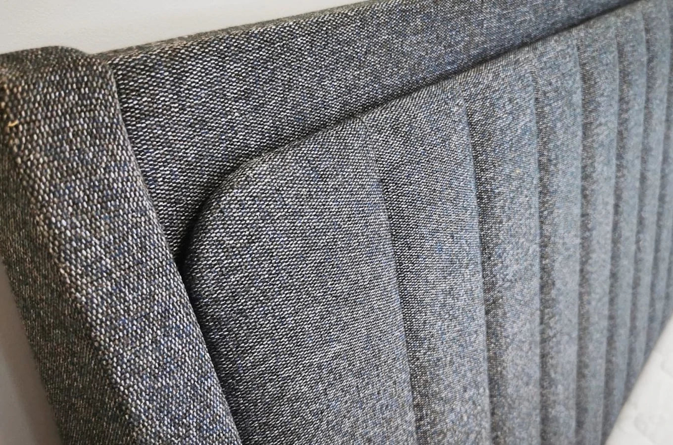 ULF Beech Floating Bed with Upholstered Headboard