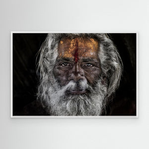 Sadhu Cxpelling the Smoke through the Nose - Prayagraj - India by Joxe Inazio Kuesta Garmendia