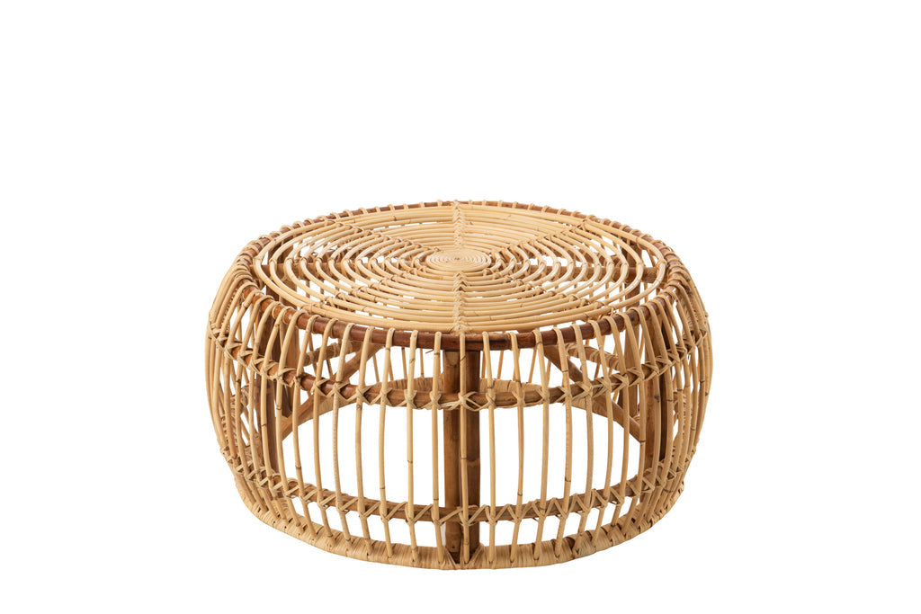 Runder Couchtisch Ana aus Rattan, 85 cm