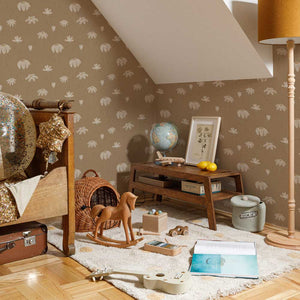 Fairytale Beige Meadow Wallpaper