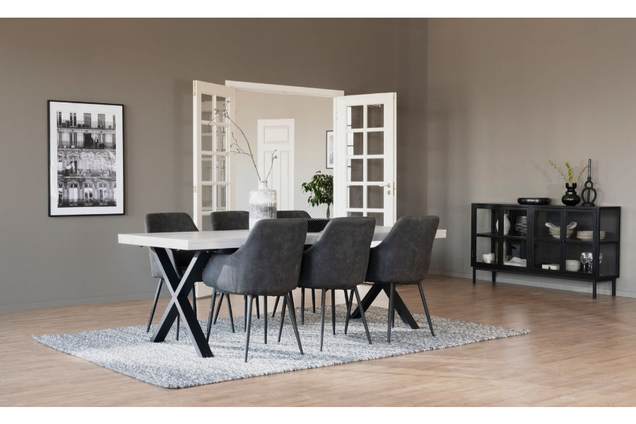 BROOKLYN X-Beine Eiche Esstisch 220/320CM ROWICO