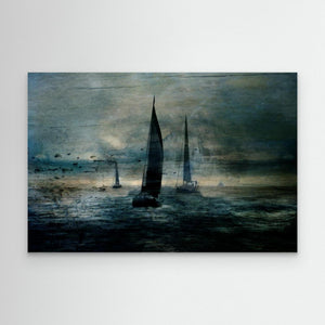 Sailing boats in the bay by Natalia