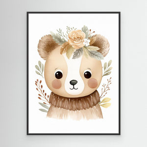 Poster Nursery Watercolour Bear 6 by Bilge Paksoylu