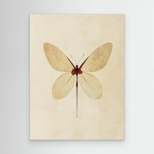Beige Butterfly Wall Art by Bilge Paksoylu
