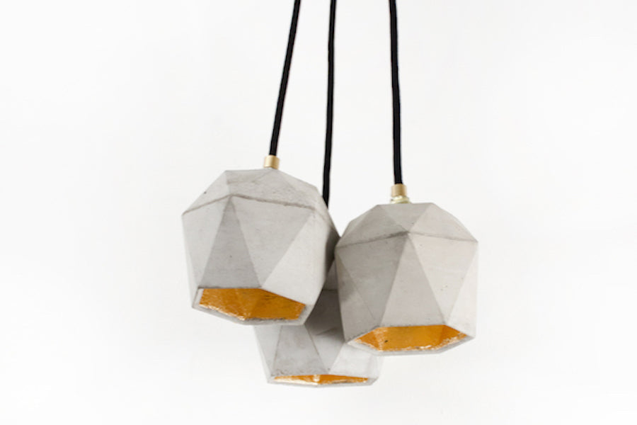 [T2] Concrete Bundle Pendant Light