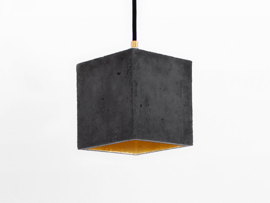 [B1] Pendant Dark Grey Cubic