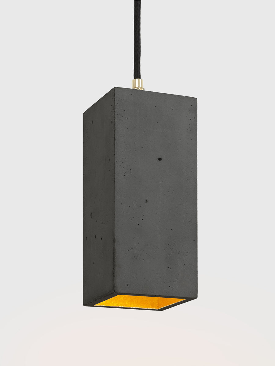 [B2] Pendant Dark Grey Rectangular