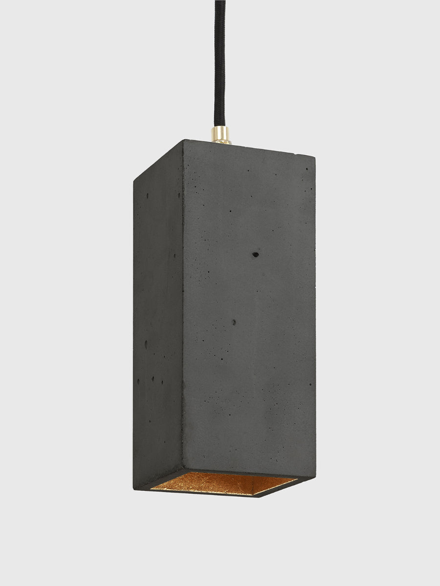 [B2] Pendant Dark Grey Rectangular