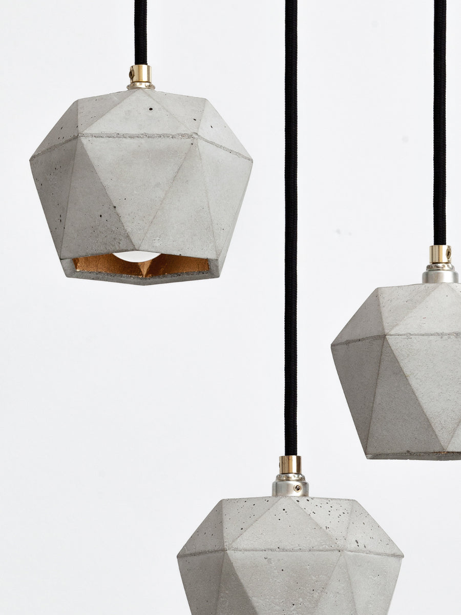 [T2] Concrete Bundle Pendant Light