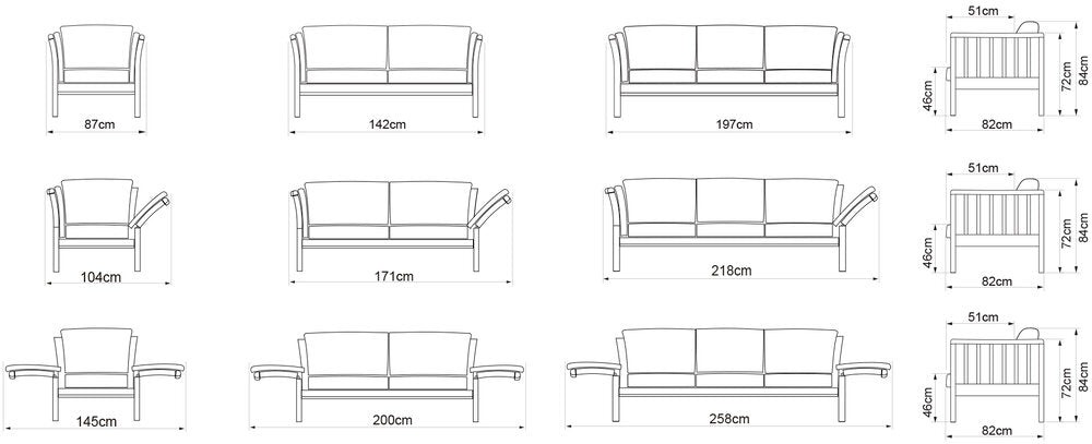 AYA 3-Sitzer-Sofa 197CM