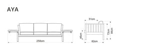 AYA 3-Sitzer-Sofa 197CM