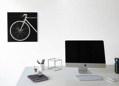 BIKE Wall Clock, Black 50 CM, dESIGNoBJECT- D40Studio