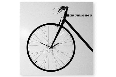 BIKE Wall Clock, White 50 CM & 80 CM, dESIGNoBJECT- D40Studio