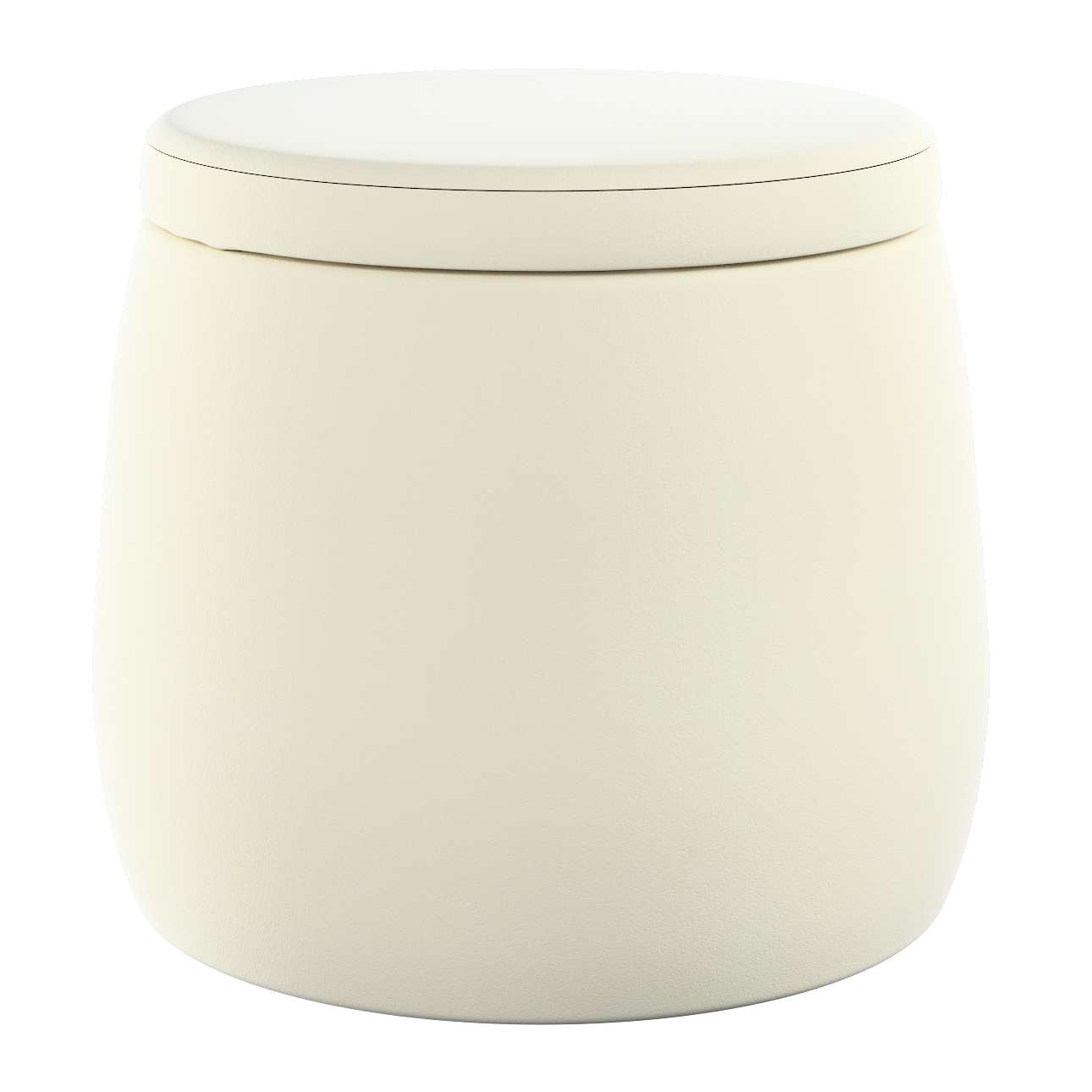 Candy Jar Hocker - ø40 - Posh Velvet - cremeweiß