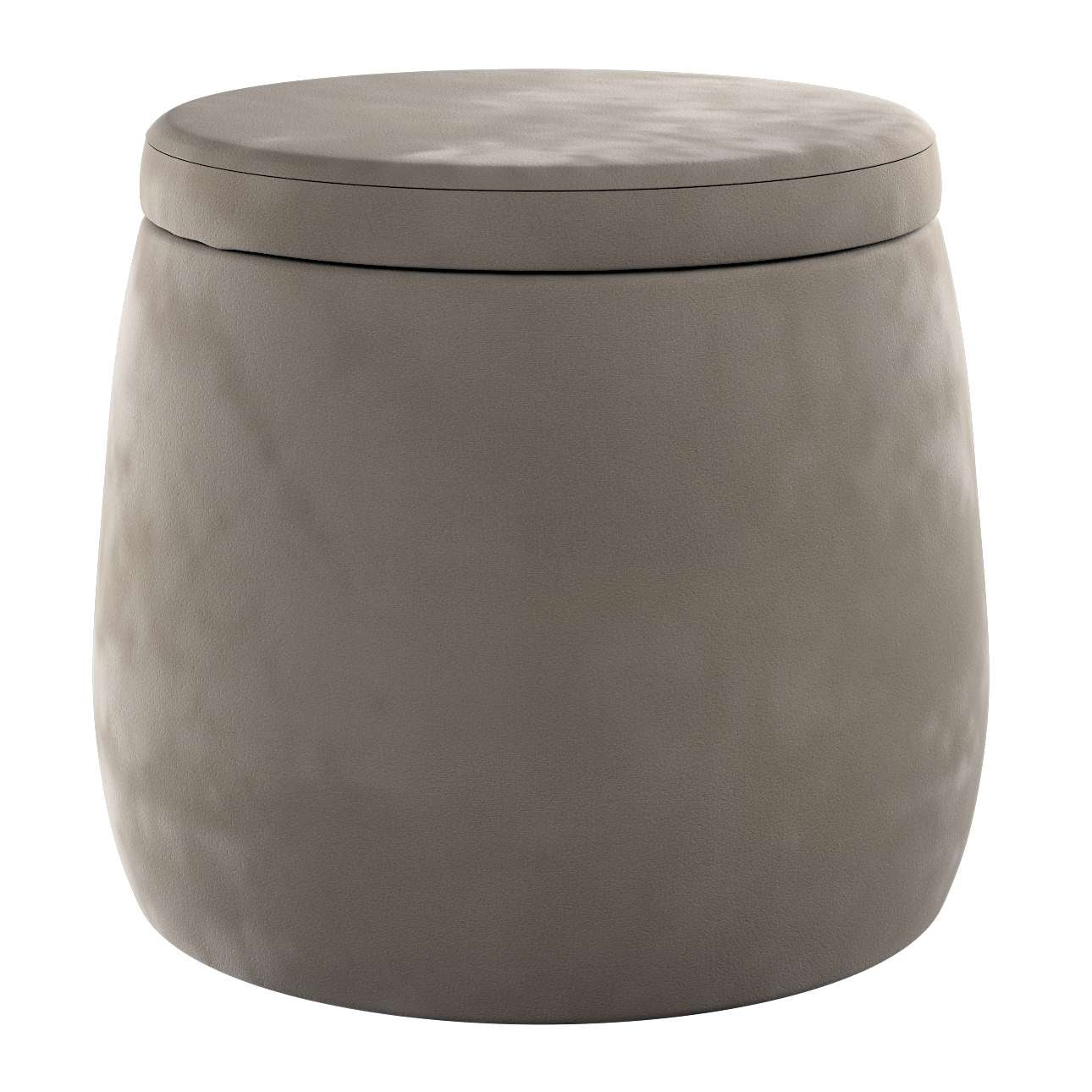 Candy Jar Puff - ø40 - Posh Velvet - grau/beige