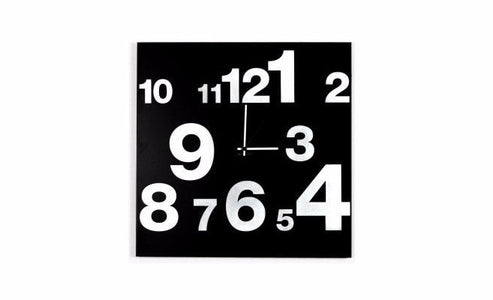 LINE NUMBERS Wall Clock 50 CM, dESIGNoBJECT- D40Studio