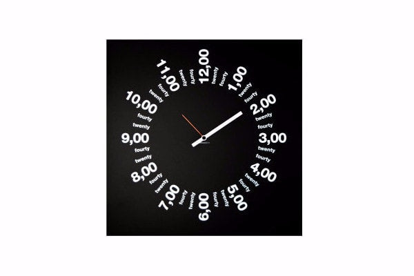 ONLY HOURS Wall Clock 50 CM, dESIGNoBJECT- D40Studio