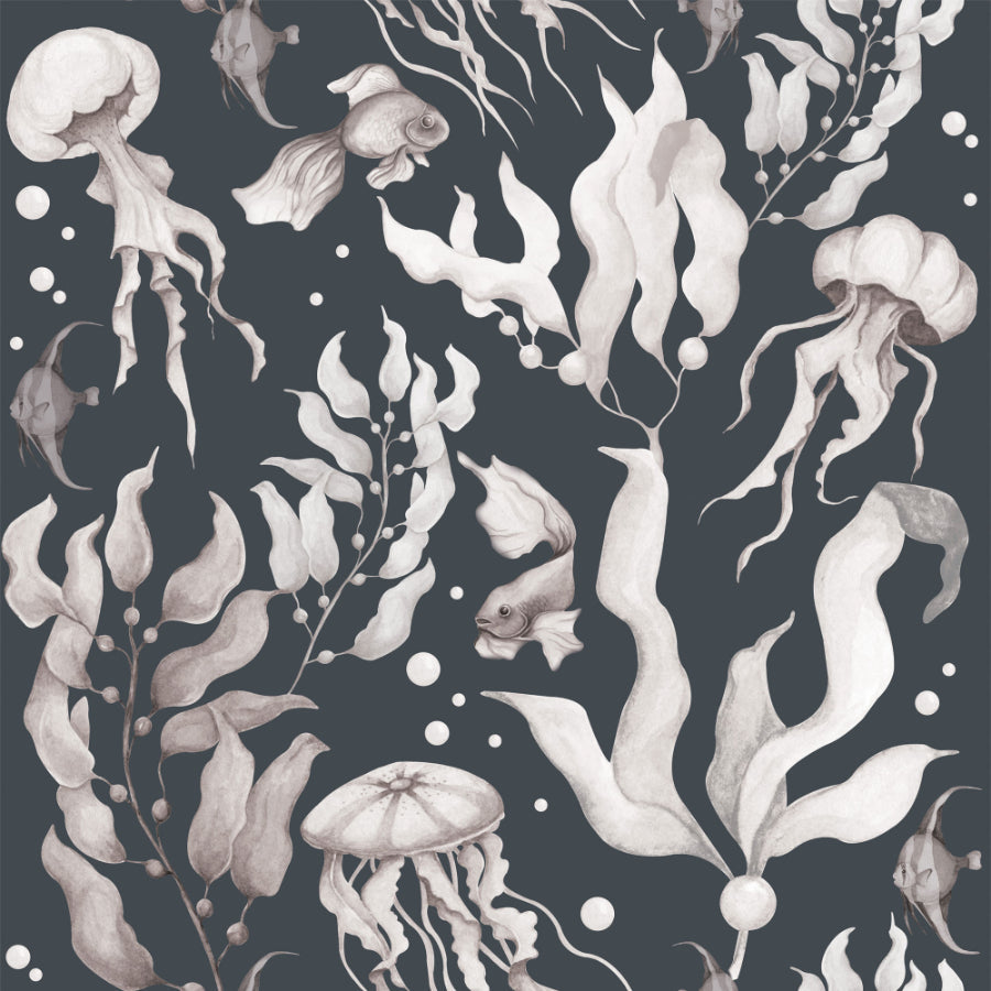 MAGIC Of The Ocean Navy Blue Big Wallpaper 100x280CM