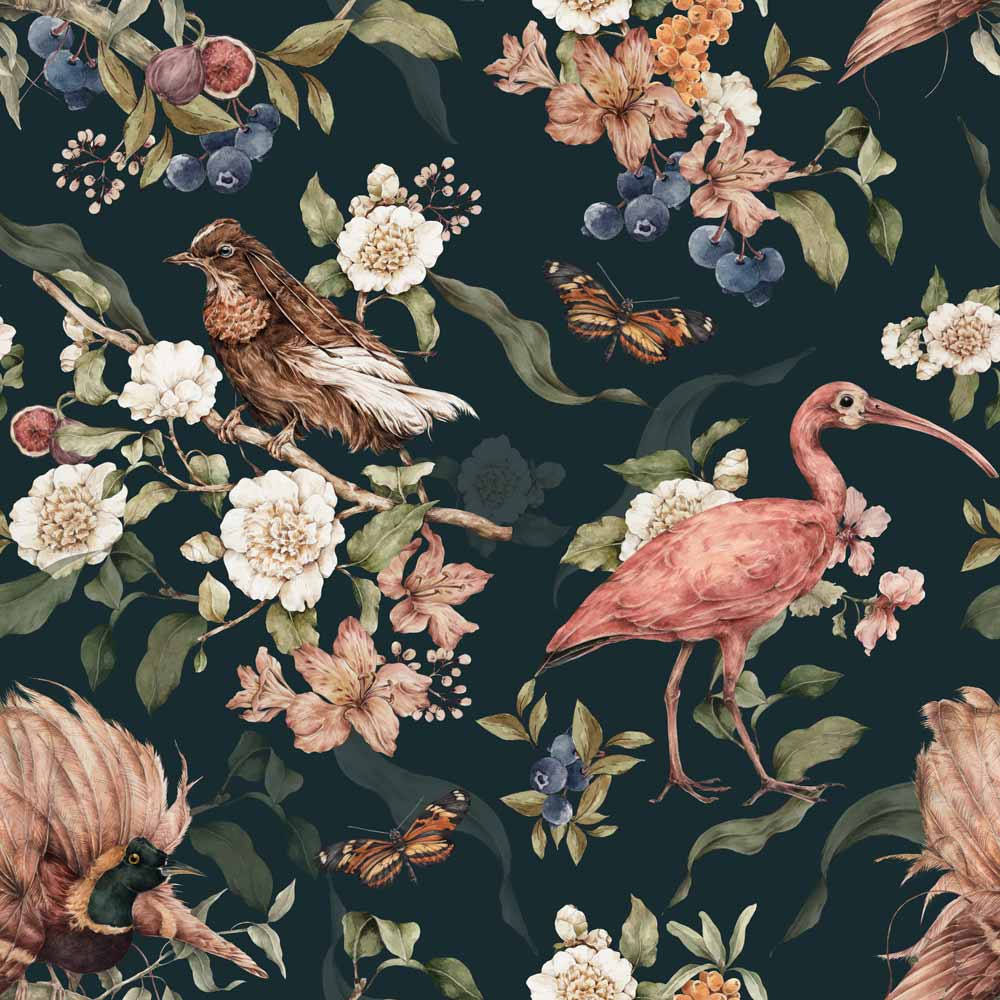 TROPICAL Birds Paradise Wallpaper 100x280CM