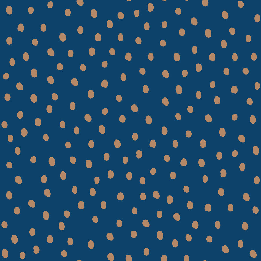 Irregular Dots on Navy Blue Wallpaper 50x280CM