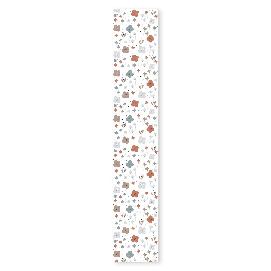 Oldschood Graphic Flower Pattern On White Wallpaper 50x280CM