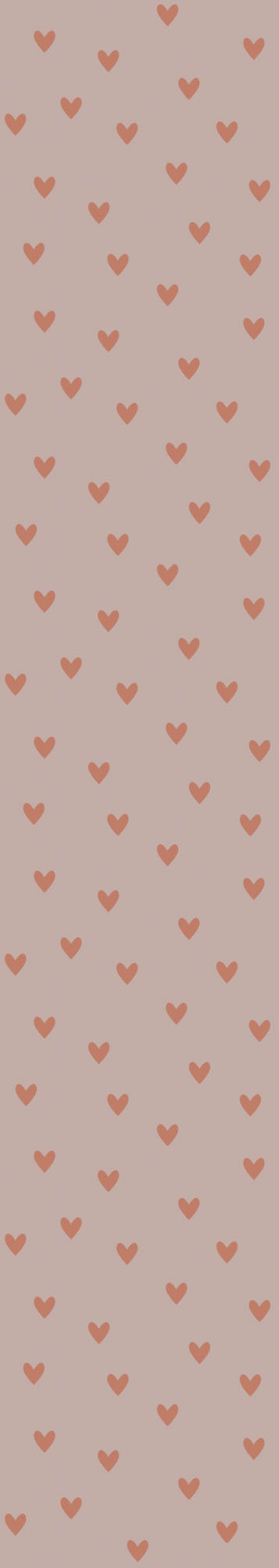 Pink Hearts On Red Brick Wallpaper 50x280CM