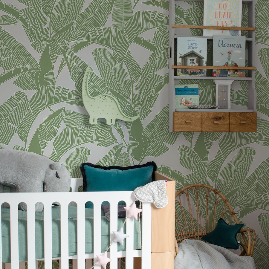 PALM LEAVES Green Wallpaper 100x280CM