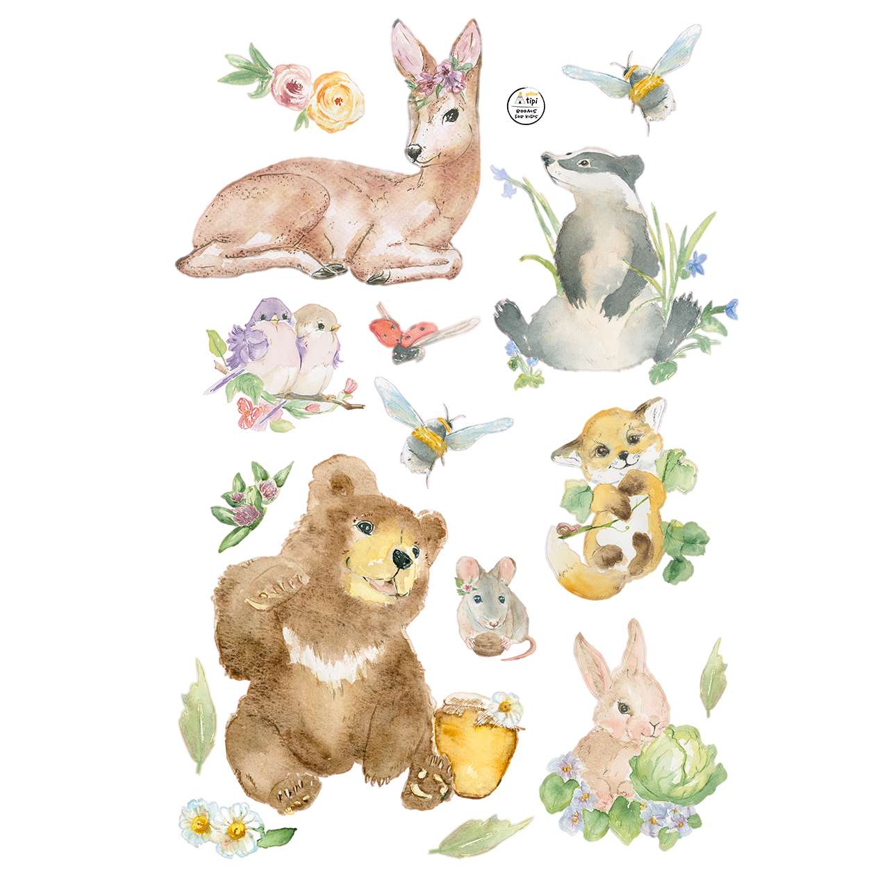 Forest Story Sticker Set - 150x100 cm