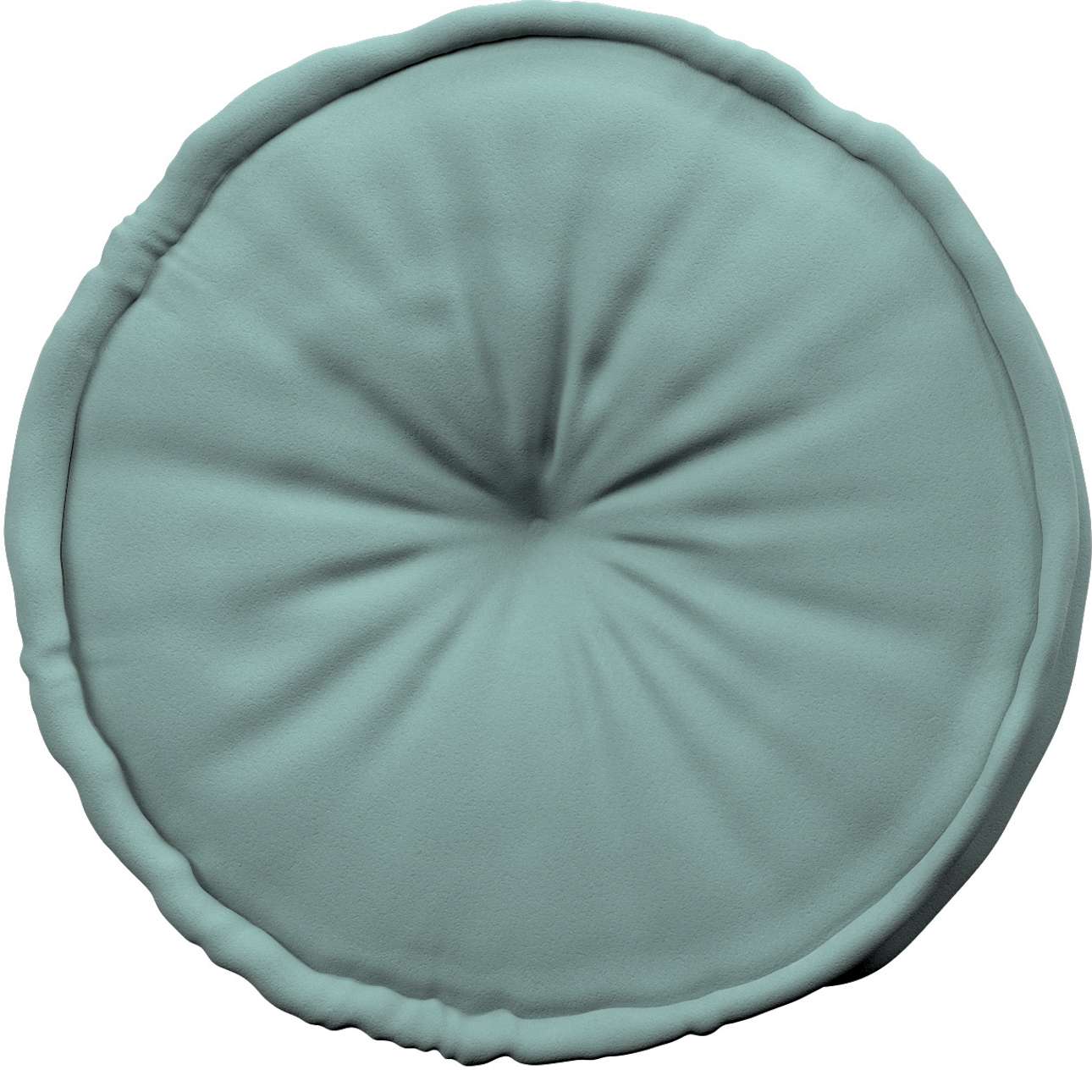 French pouf 50x13cm - Posh Velvet - dusty mint green