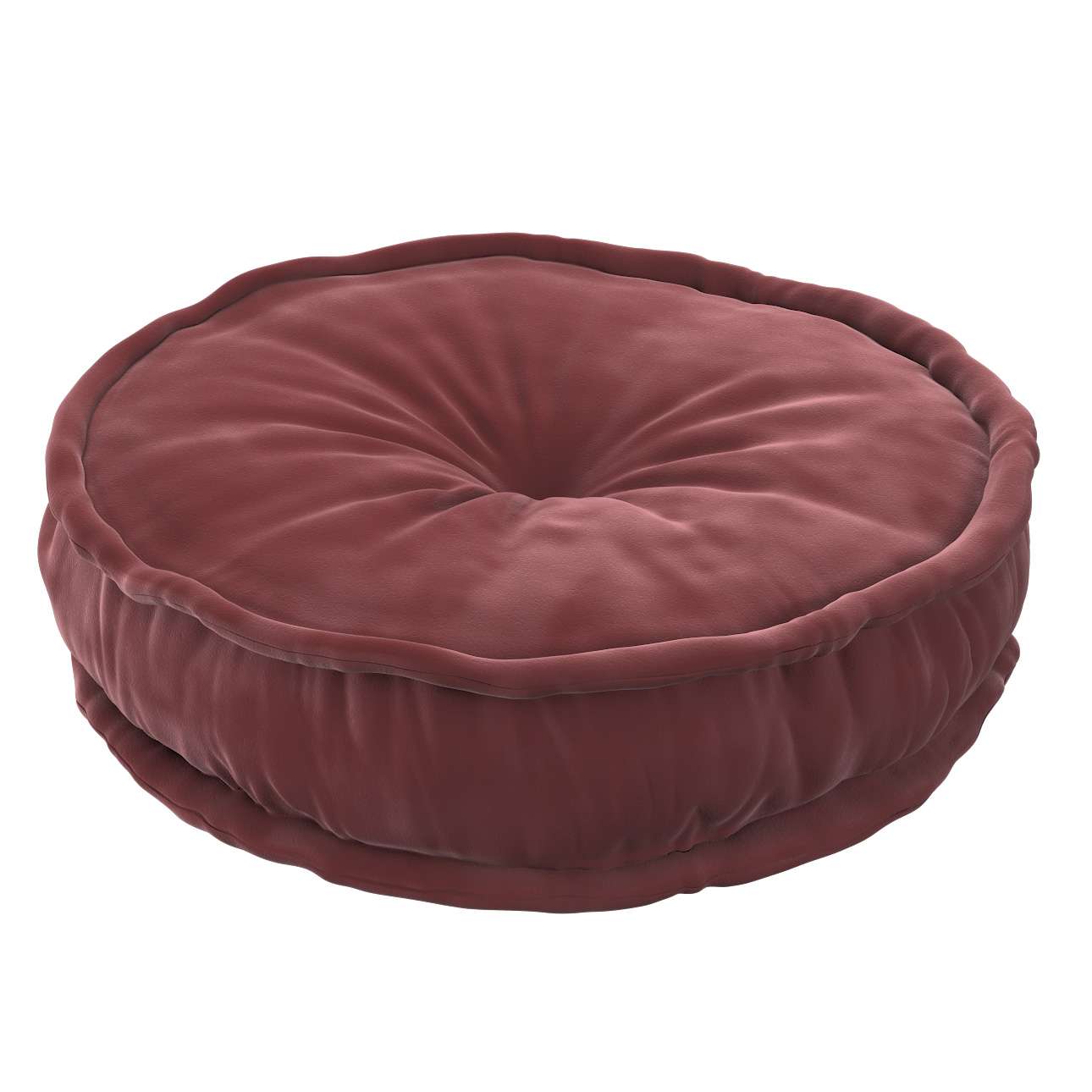 French pouf 50x13cm - Posh Velvet - burgundy