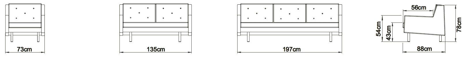 HOLME 2 Seater 135CM