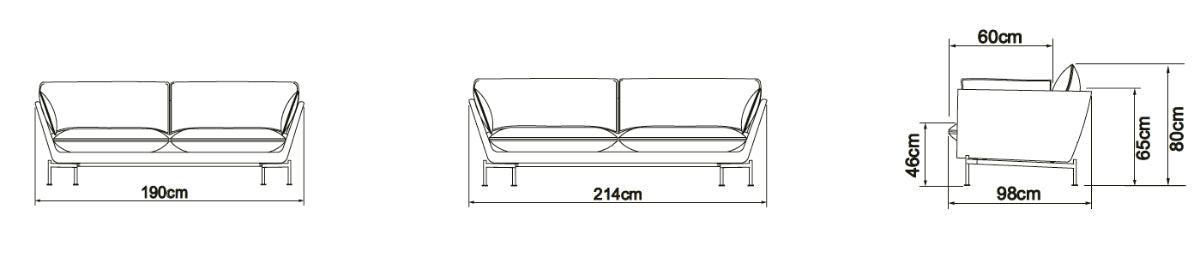 HASLE LUX 2-Sitzer-Sofa 194 CM