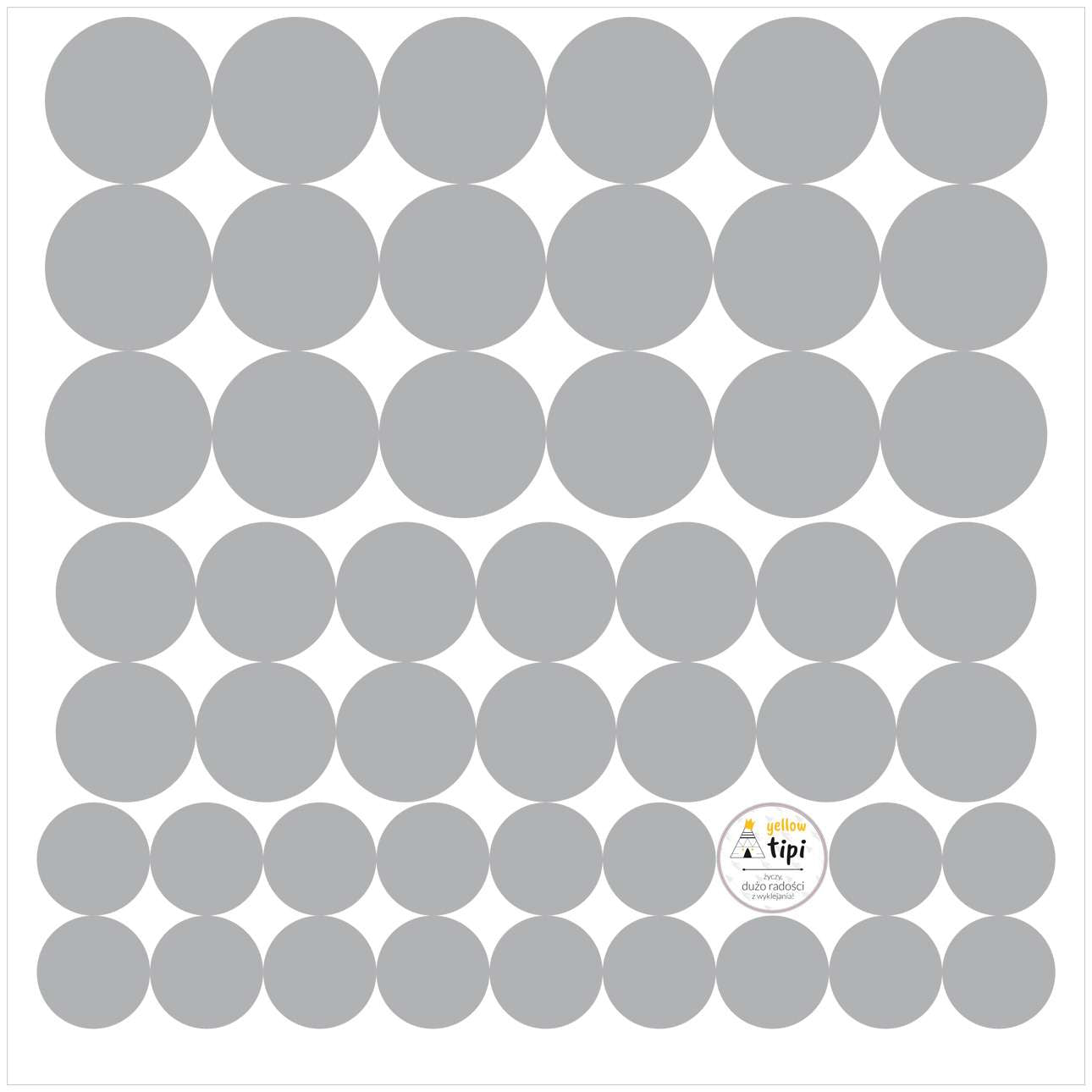 Mini Dots Gray Tone Sticker Set - 40x40 cm