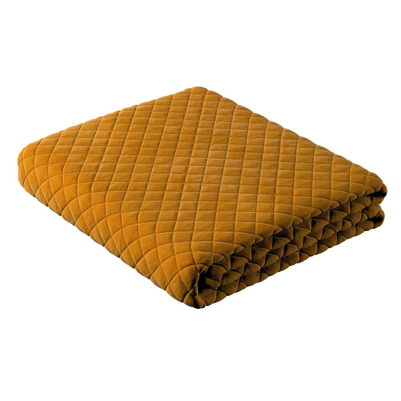 Posh Velvet Bedspread - mustard