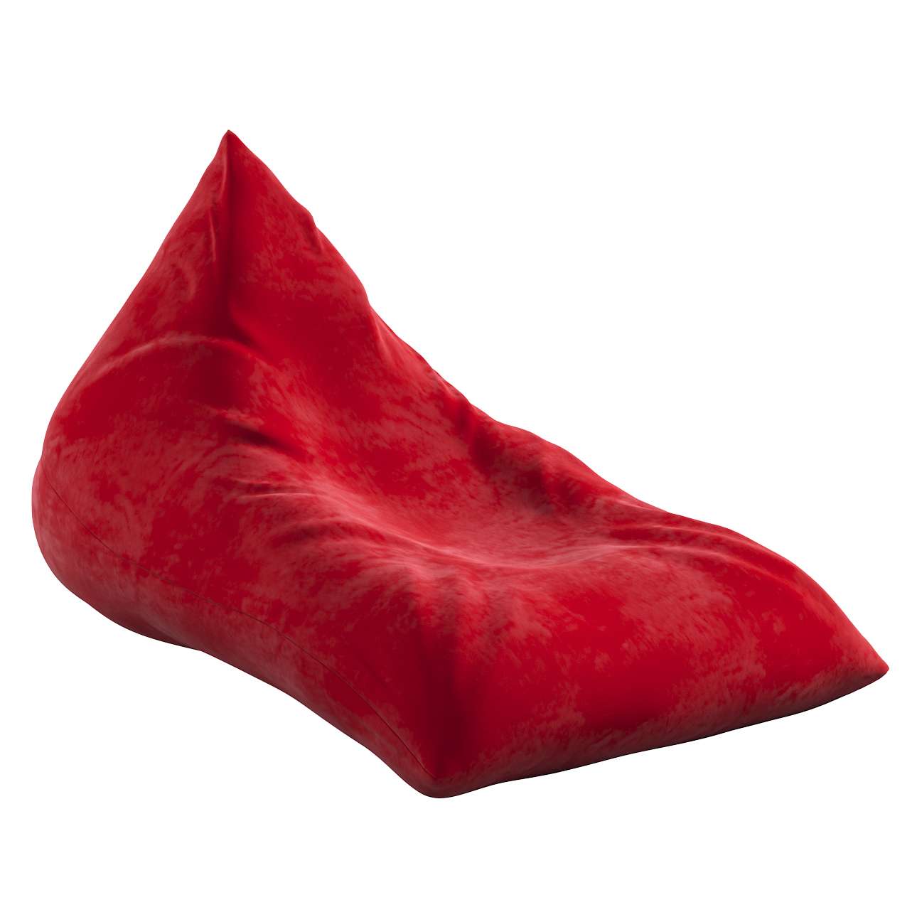 Pouf-Couch Posh Velvet - kirschrot