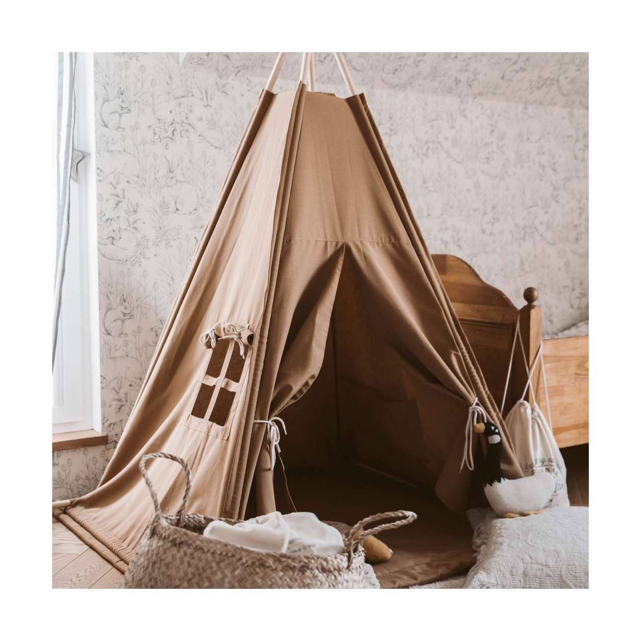 Tipi - 110x110x155cm (Cotton Story) - dunkelblau