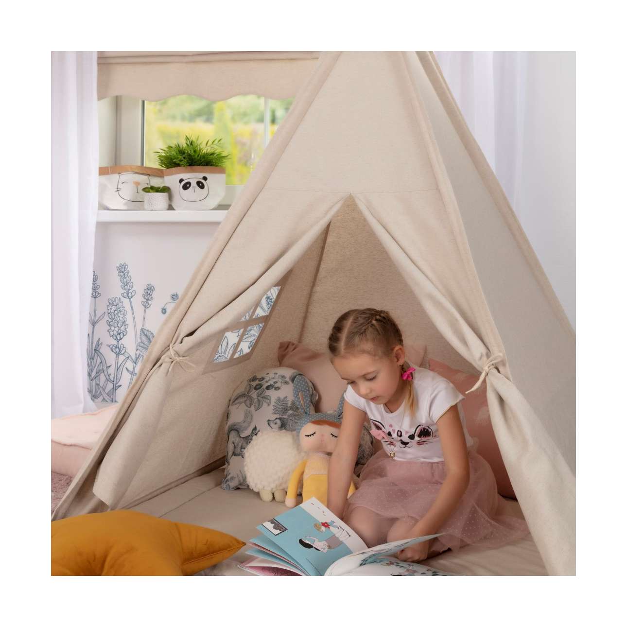 Tepee - 110x110x155cm (Cotton Story) - dirty pink