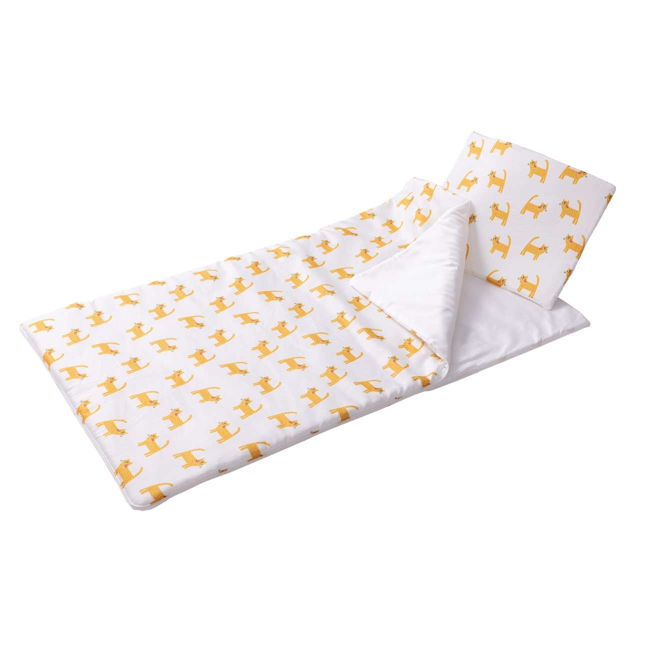 Toddler sleeping bag Yellow Cats - 65 x 100 - yellow