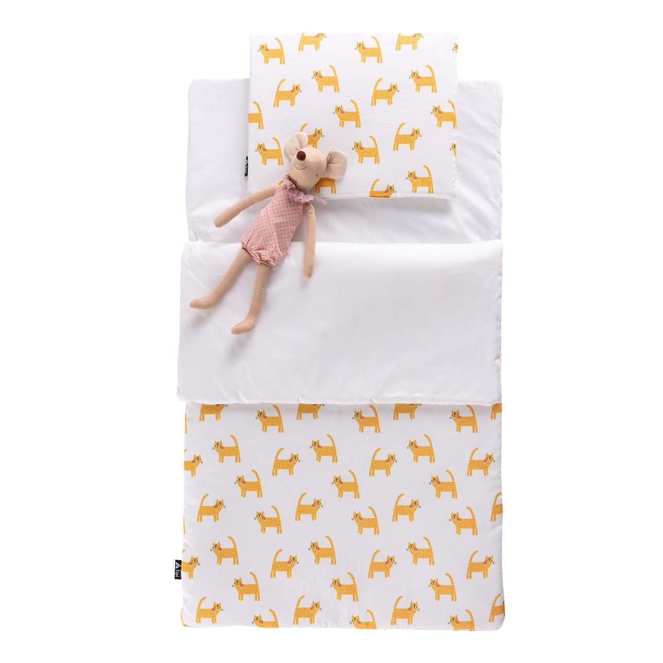 Toddler sleeping bag Yellow Cats - 65 x 100 - yellow